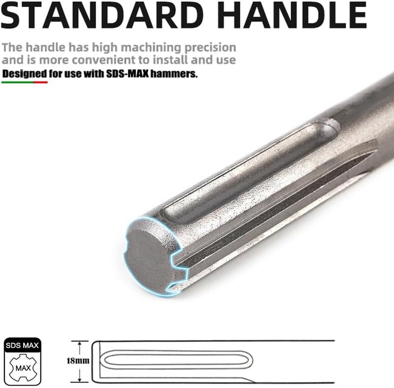 Monkey King Bar MonkeyKingBar-Heavy Duty SDS MAX Bits Scaling Chisel 22"x3"(550x75mm) - SDS Demolition Hammer Bit for Concrete Breaker, Stone Removal, Brick Chipping - Image 4